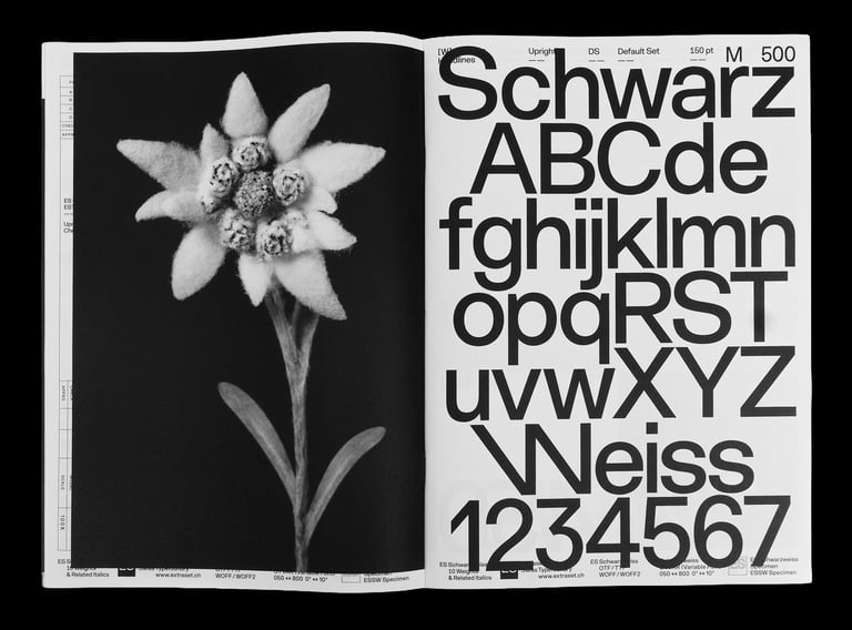 ES Schwarzweiss Specimen Image 2