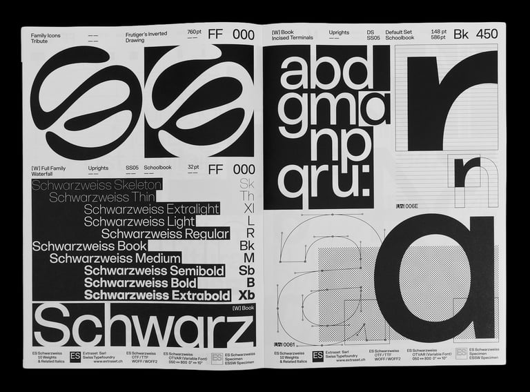 ES Schwarzweiss Specimen Image 4