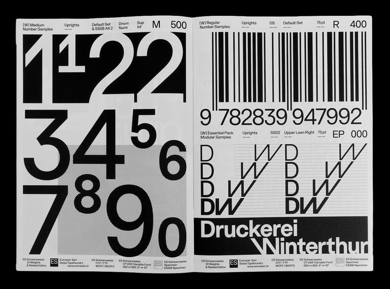 ES Schwarzweiss Specimen Image 5