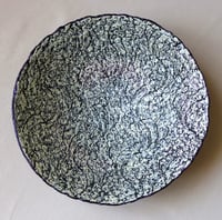 Image 2 of Handmade Lace Imprint Paper Mache Bowl | Recycled Paper Art Decor