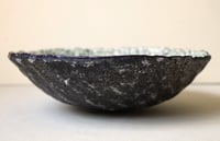 Image 4 of Handmade Lace Imprint Paper Mache Bowl | Recycled Paper Art Decor