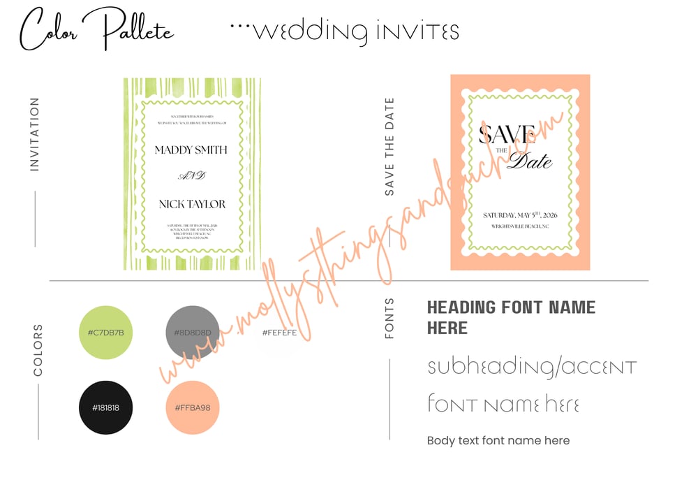 Image of Custom Wedding Invitation Suite