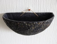 Image 2 of Wall Hanging Paper Mache Bowl | Wabi Sabi Sculptural Wall Pocket | Organic Modern Sustainable Art