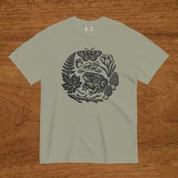 Image 1 of Foraging Block Print Graphic Tee, Nature Inspired Botanical Shirt