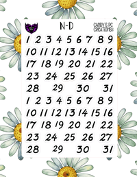 Image 1 of Date Sticker D-D24 Font Redate
