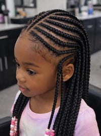 Image 1 of KIDS BRAIDS WITH HAIR ADDED
