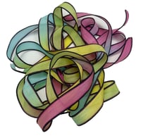 Image 5 of 1PC. GLOW STICK 42" hand dyed wrist wrap bracelet silk ribbon//Yoga wrist wrap bracelet ribbon