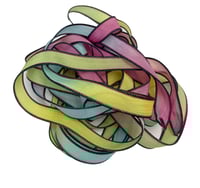Image 7 of 1PC. GLOW STICK 42" hand dyed wrist wrap bracelet silk ribbon//Yoga wrist wrap bracelet ribbon
