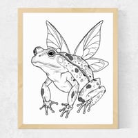 Fairy Frog, Frog Print, Art Print, A5, Wall Art, Home Decor 