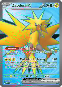 Zapdos ex - 192/165 - SV: Scarlet & Violet 151 - Near Mint