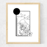 Mount Fuji, Art Print, A5, Wall Art, Home Decor 