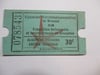 1958 BRUSSELS WORLD'S FAIR 30 FRANC  TICKET  