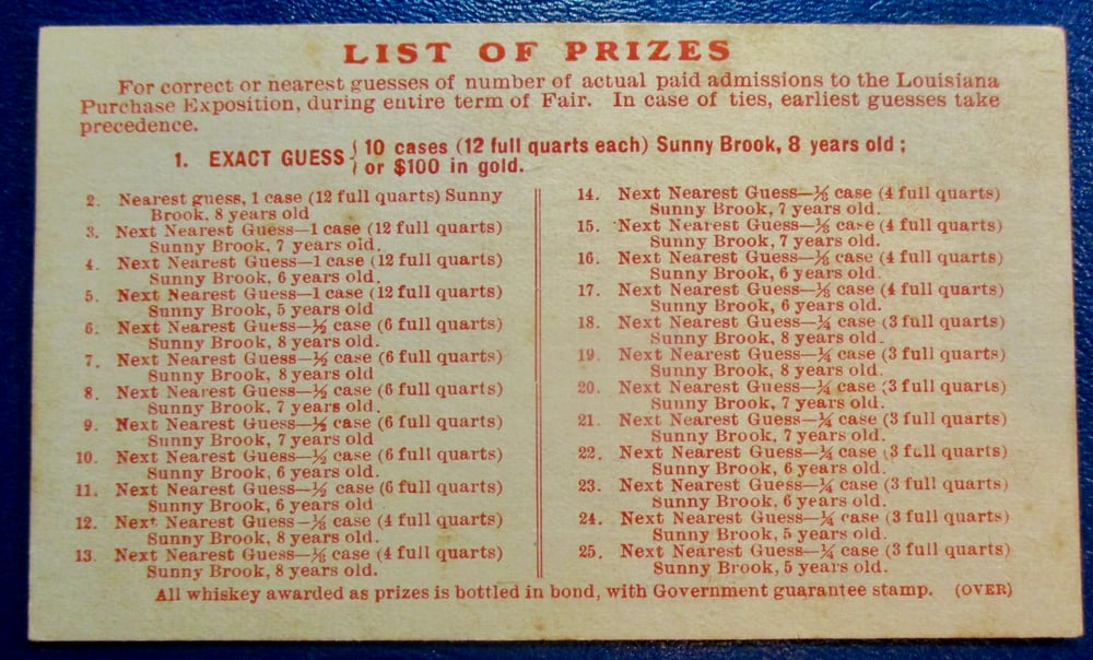 A VERY RARE & QUITE INTERESTING TICKET FOR A DRAWING AT THE 1904 ST. LOUS WORLD'S FAIR