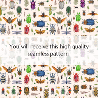 Image 4 of Seamless repeat pattern Insect & Beetle 