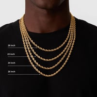Image 5 of 6mm Gold Rope Chain