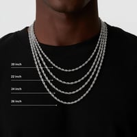 Image 5 of  6mm Silver Rope Chain