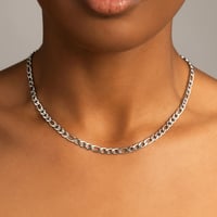 Image 4 of 5mm Silver Figaro Chain