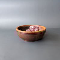 Image 1 of Large Altar Bowl - Figured Walnut and Canarywood 4.85" x 1.875"