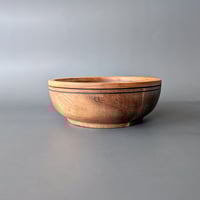 Image 2 of Large Altar Bowl - Figured Walnut and Canarywood 4.85" x 1.875"