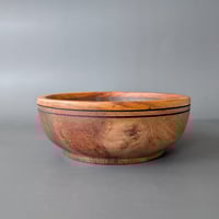 Image 3 of Large Altar Bowl - Figured Walnut and Canarywood 4.85" x 1.875"