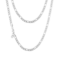 Image 3 of 5mm Silver Figaro Chain