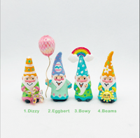 Image 1 of Whimsical Easter Springtime Gnomes Group 3
