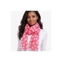 Pink Heart Fashion Scarf