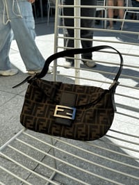 Image 1 of Preloved Authentic Fendi Double Flap Bucket Zucca Baguette