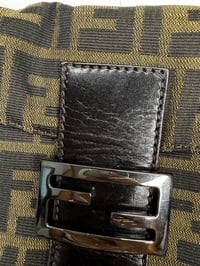 Image 3 of Preloved Authentic Fendi Double Flap Bucket Zucca Baguette
