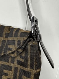 Image 5 of Preloved Authentic Fendi Double Flap Bucket Zucca Baguette