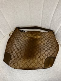 Image 2 of Preloved Authentic Gucci GG Hobo Ombre Metallic Canvas