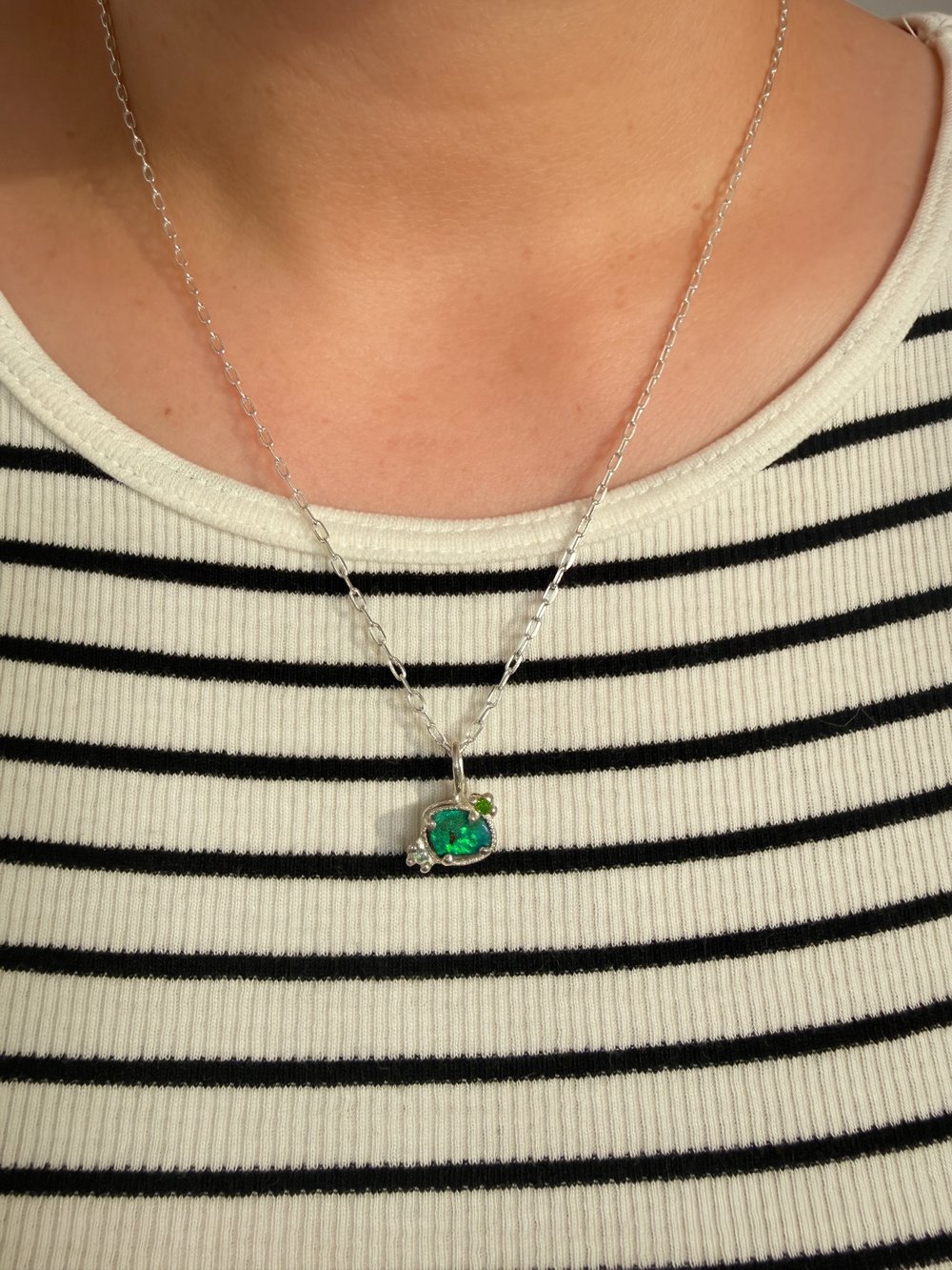Image of Opal Argentium Pendant