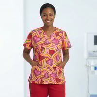 Care & Hearts Classic V-Neck Scrub Top