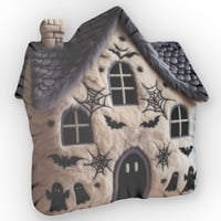 Image 3 of Haunted House Halloween, Spooky Gift, Plush Shaped Pillow