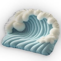 Image 1 of Ocean Wave Plush Shaped Pillow