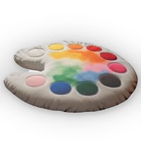 Image 3 of Paint Palette Shaped Plush Pillow
