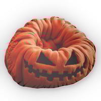 Image 3 of Haunted Pumpkin Halloween, Beanbag Chair Cushion, Plush Shaped Pillow