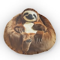 Image 3 of Sloth Beanbag Chair Plush Shaped Pillow
