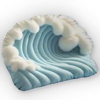 Image 3 of Ocean Wave Plush Shaped Pillow