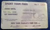 UNUSUAL 1939 NEW YORK WORLD'S FAIR SHORT TERM PASS WITH STRIP OF TICKETS
