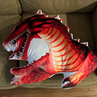 Image 2 of Dragon Dinosaur Pillow, Custom Plush Cushion for Kids Room Decor, Unique Stuffed