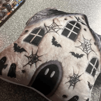 Image 4 of Haunted House Halloween, Spooky Gift, Plush Shaped Pillow