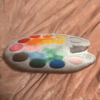 Image 2 of Paint Palette Shaped Plush Pillow