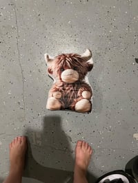 Image 2 of Highland Cow Faux Crochet, Plush Doll, Gift For Her, Shaped Pillows