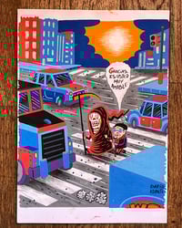 Image 1 of Calavera cruza la calle 21x29,7 cm