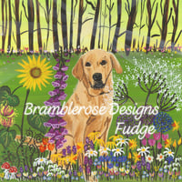 'Fudge' yellow Labrador limited edition print 