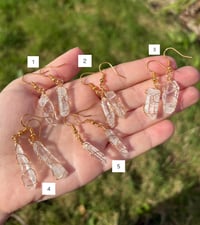 Clear Quartz Gold Wire Wrapped Earrings