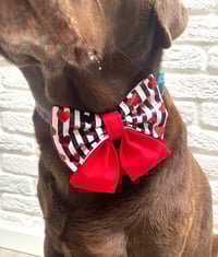 Image 4 of Queen of Hearts Striped Bow Ties/ Sailor Bow