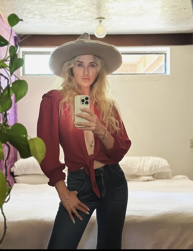 late 60s Ossie Clark moss crepe tie blouse