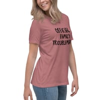 Image 6 of Women's Relaxed T-Shirt, Official Family Troublemaker Shirt | Funny Family Humor Graphic Tee